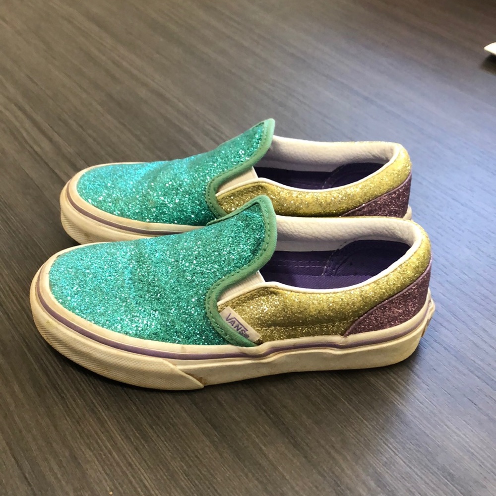 Vans glitter slip on's. Used condition.